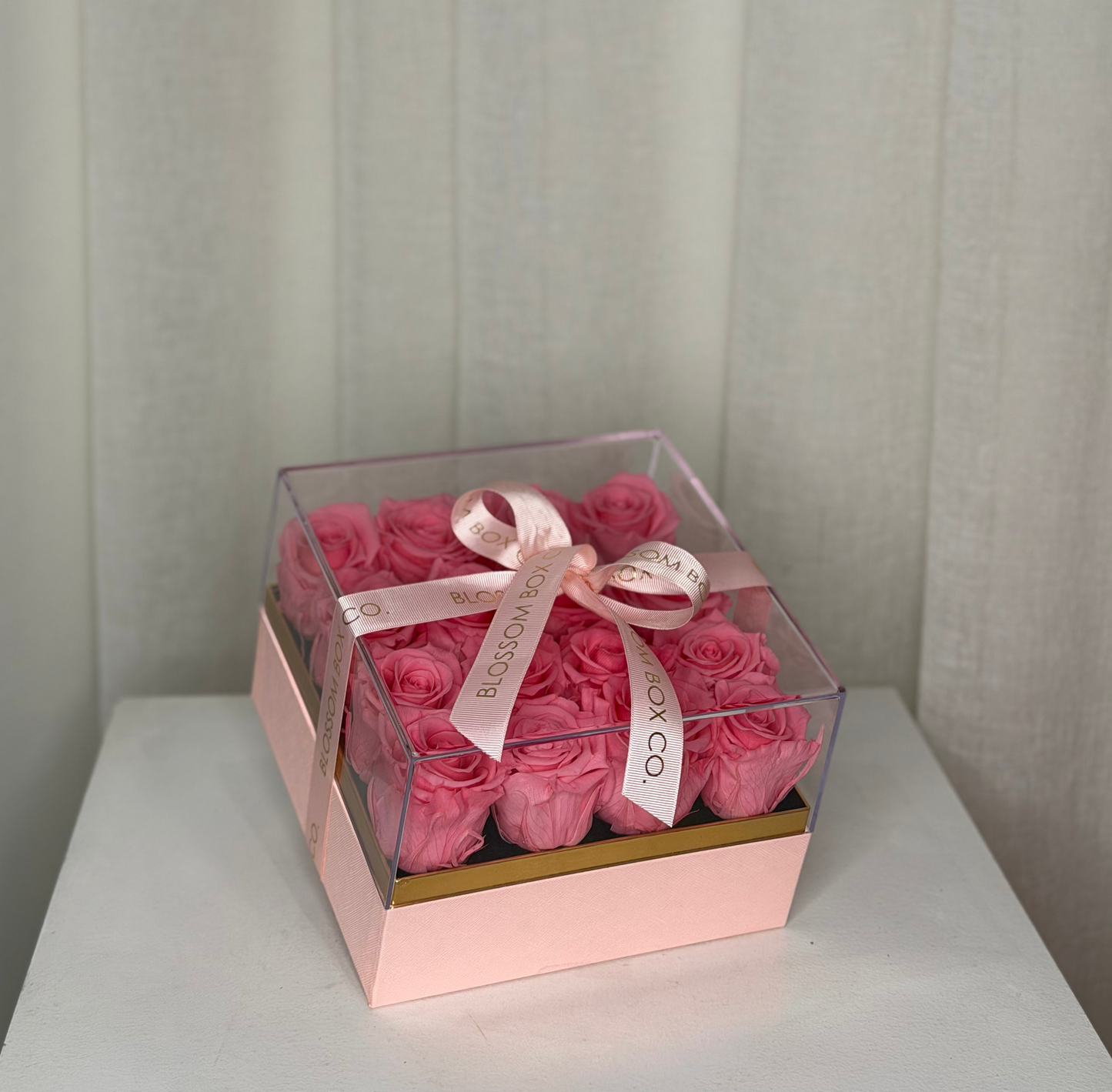 Forever in bloom acrylic preserved roses box