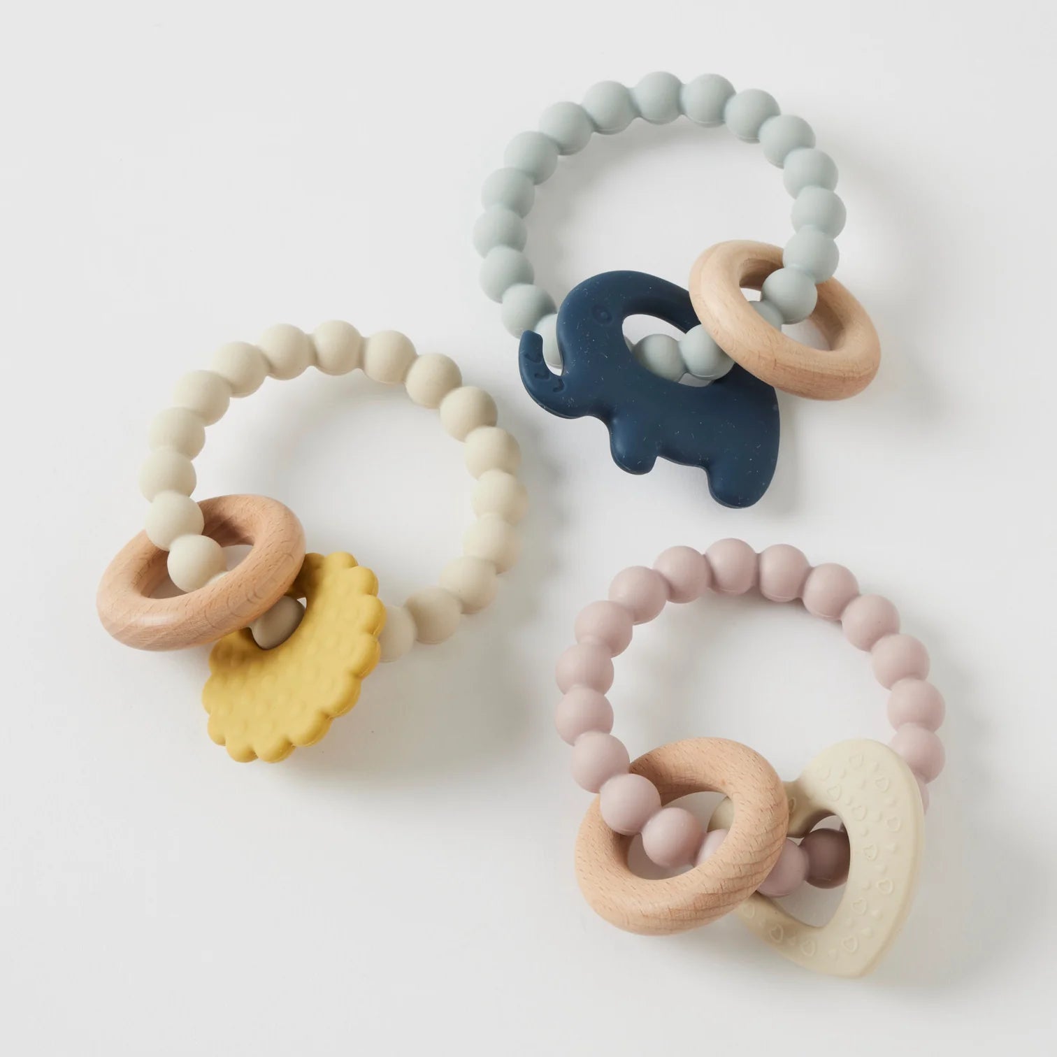 Silicone and Wood Teethers Blossom Box Co