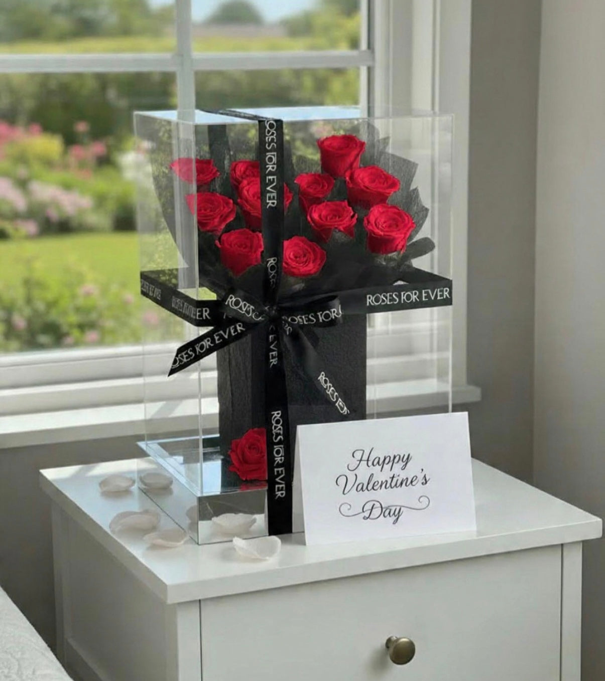 *New* Dozen Rose Bouquet Case (Preserved Roses)