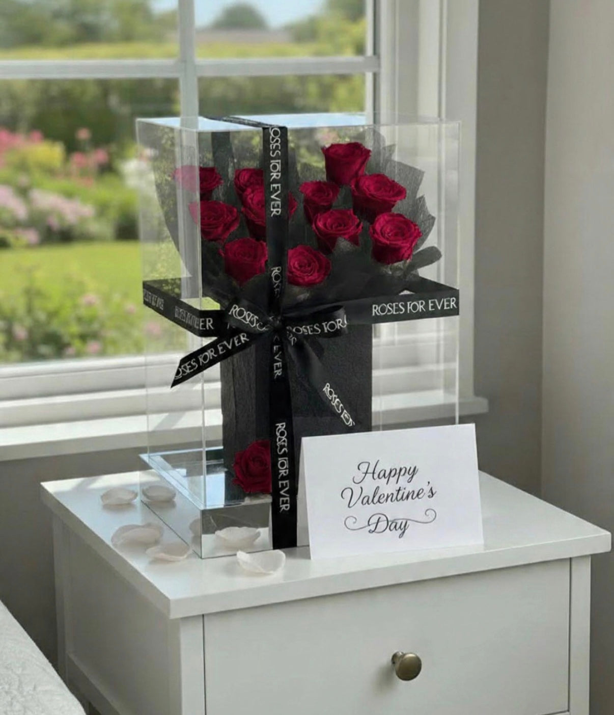 *New* Dozen Rose Bouquet Case (Preserved Roses)