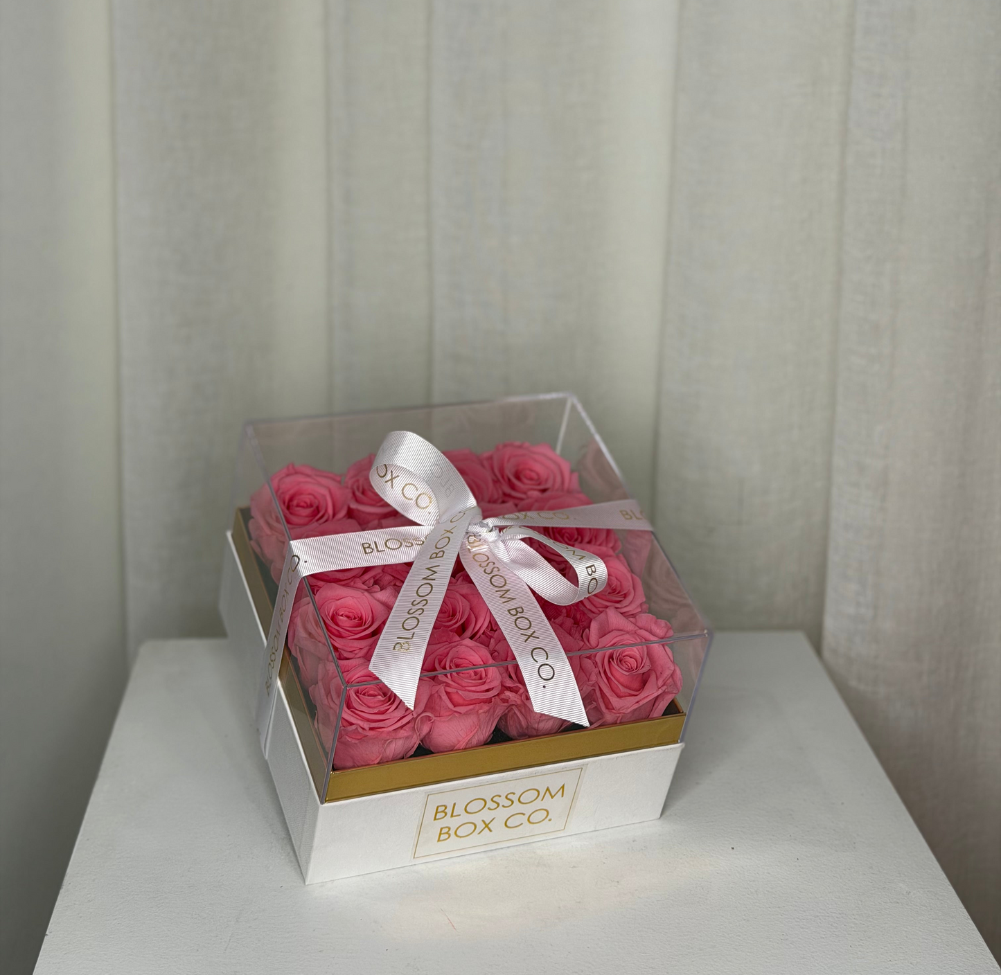 Forever in bloom acrylic preserved roses box