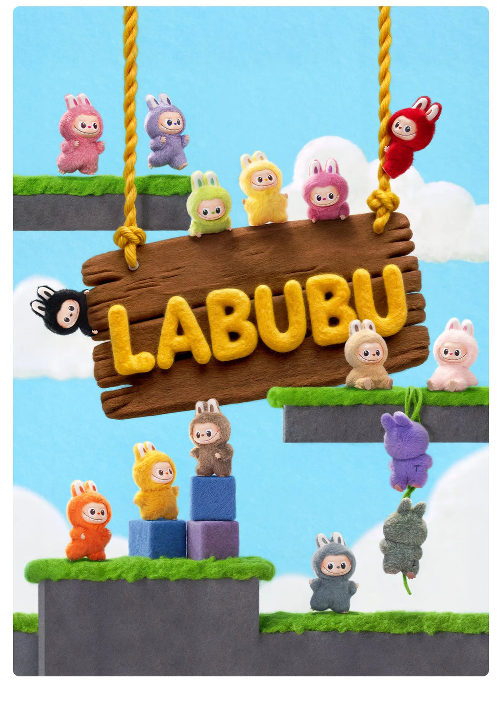 Labubu The Monster - Pin for Love Series-Vinyl Plush Pendant N-Z (Blind Box)