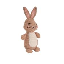 Rosie Knitted Bunny Plush in brown, photo 2 of 3