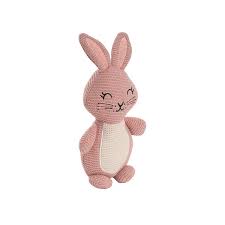 Rosie Knitted Bunny Plush in pink, photo 3 of 3