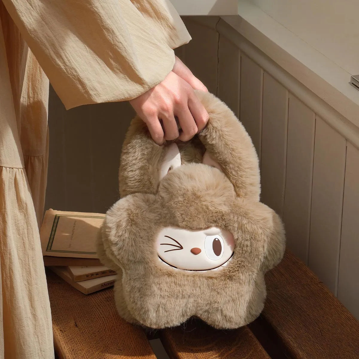 LABUBU THE MONSTERS - Plush Flower Brown Bag, photo 3 of 5