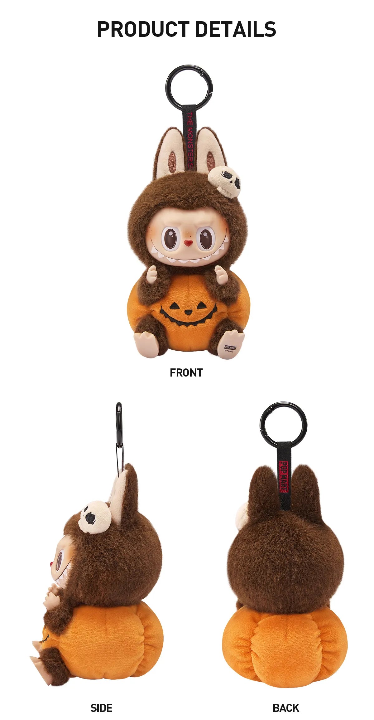 Happy Halloween Party Series - Sitting Pumpkin Vinyl Plush Pendant, photo 3 of 4