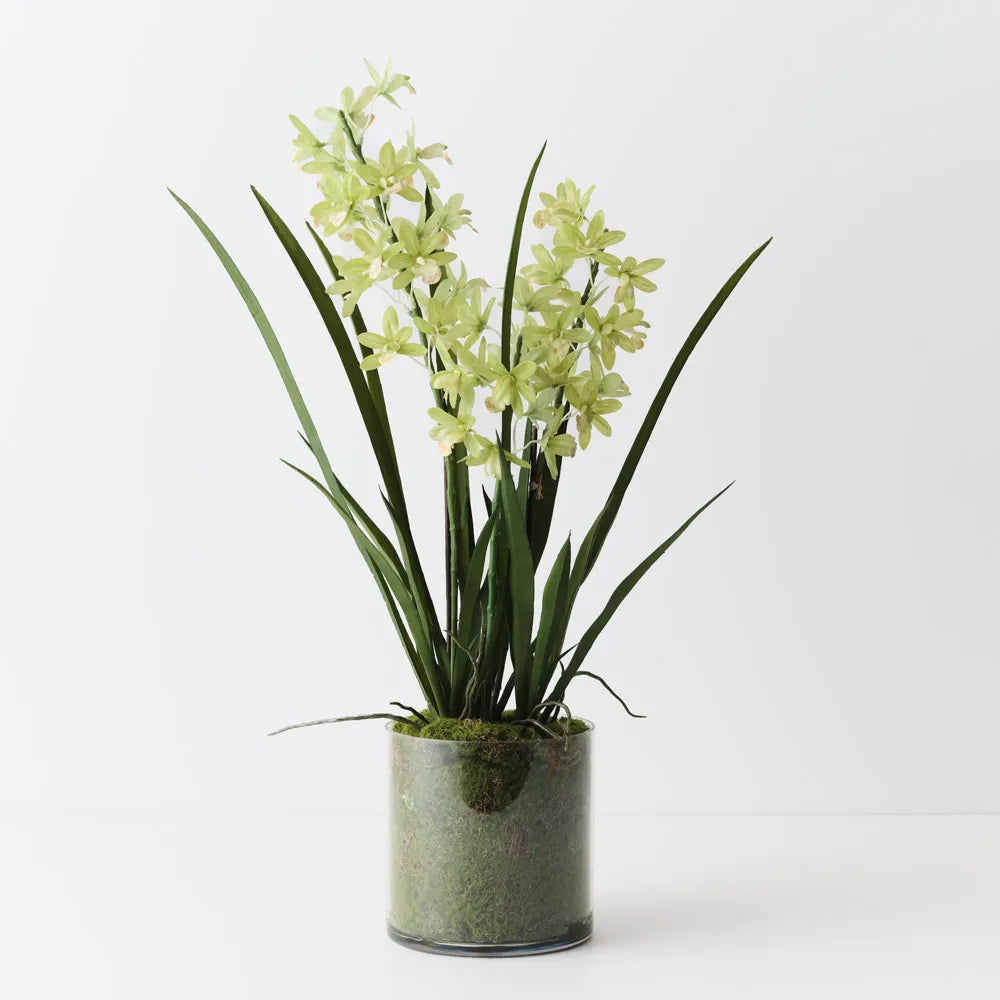 Silk Cymbidium Orchid Arrangement